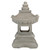 13.5" Dark Gray Pagoda Outdoor Garden Statue