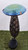 16.25" Blue Decorative Solar Powered LED Mushroom Stake