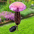 16.25" Pink and Purple Decorative Solar Powered LED Mushroom Stake