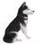 20" Sitting Siberian Husky Outdoor Garden Statue