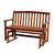 48.25" Brown Wooden 2-Person Glider Bench - Stylish, Comfortable, and Durable