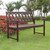 50" Brown Wooden Criss Cross Garden Bench