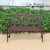 50" Brown Wooden Criss Cross Garden Bench