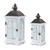 Elegant Set of 2 Black and White Lantern Tabletop Decors - Contemporary Style, 19.25"