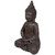 17.5" Dark Brown Meditating Buddha Outdoor Garden Statue