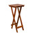 26" Light Brown Acacia Wood Outdoor Folding Accent Table