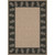 2' x 3.5' Beige and Black Bordered Rectangular Area Throw Rug