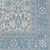 2.25' x 11.75' Gray and Blue Floral Rectangular Outdoor Area Throw Rug Runner