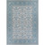 2' x 3.58" Blue and Gray Floral Rectangular Area Throw Rug