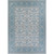 3.75' x 5.41' Gray and Blue Floral Rectangular Outdoor Area Throw Rug