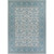 3.75' x 5.41' Gray and Blue Floral Rectangular Outdoor Area Throw Rug