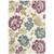 8' x 11' Ivory and Purple Floral Rectangular Outdoor Area Throw Rug