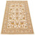 4' x 5' Beige and Green Contemporary Rectangular Outdoor Area Throw Rug