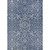 5.5' x 9' Ocean Blue and Ivory Outdoor Floral Rectangular Area Throw Rug