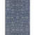 5.1' x 9.2' Navy Blue and Ivory Floral Rectangular Outdoor Area Throw Rug