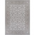 2' x 3.58' Gray and Ivory Floral Rectangular Area Throw Rug