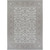 7.5' x 10.75' Gray and Ivory Floral Rectangular Outdoor Area Throw Rug