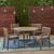 5-Piece Gray Contemporary Handcrafted Outdoor Furniture Patio Dining Set - Gray Cushions