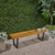 61.75" Brown and Black Contemporary Outdoor Patio Dining Bench