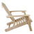 36" Natural Brown Classic Folding Wooden Adirondack Chair