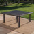 64" Brown Contemporary Square Outdoor Patio Dining Table