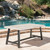 71" Gray and Black Contemporary Rectangular Outdoor Patio Dining Table