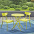 3-Piece Matte Lime Green Contemporary Outdoor Furniture Patio Bistro Set