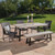 6-Piece Gray Contemporary Outdoor Furniture Patio Dining Set