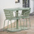 3-Piece Crackle Green Contemporary Outdoor Furniture Patio Bistro Set