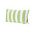 18.5" Green and White Striped Rectangular Outdoor Throw Pillow