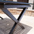 7-Piece Black Aluminum Outdoor Furniture Patio Expandable Dining Set - Ivory Cushions