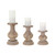 Pack of 3 Taupe Brown Pillar Candle Holder, 10" - Elegant and Timeless Home Decor