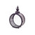 Elegant 17.5" Black Victorian Style Circular Lantern - Vented Top, Glass Panes