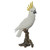 15" White and Brown Cockatoo on Branch Statue