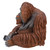 13" Orangutan Sitting Outdoor Garden Statue