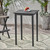 41" Charcoal Gray Contemporary Square Outdoor Patio Bar Table