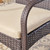 5-Piece Brown Wood and Wicker Outdoor Furniture Patio Dining Set - Cream Cushions