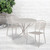 3-Piece Gray Round Back Outdoor Furniture Patio Dining Set