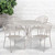 5-Piece Silver Round Back Outdoor Furniture Patio Dining Set