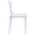 32.25" Clear Transparent Contemporary Ghost Outdoor Chair with Teardrop Back