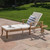 79" Brown and Cream White Contemporary Outdoor Patio Rectangular Chaise Lounge