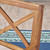 7-Piece Brown Rectangular Outdoor Furniture Patio Dining Set - White Cushions