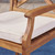 7-Piece Brown Rectangular Outdoor Furniture Patio Dining Set - White Cushions
