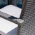 5-Piece Wood and Wicker Outdoor Furniture Patio Dining Set - Gray Cushions