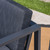 6pc Gray and Black Contemporary Outdoor Chat Set with Cushions