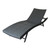 Contemporary Outdoor Patio Chaise Lounge - 79.25" Charcoal Gray, Adjustable Back, Sleek Design
