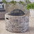 31.5" Fossil Gray Contemporary Outdoor Patio Round Fire Pit