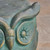 12.5" Green and Gold Distressed Finish Outdoor Owl Garden Stool