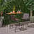 3pc Brown and Bronze Contemporary Outdoor Patio Bar Set 47.25"