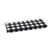 45" Black and White Plaid Patio Bench Cushion